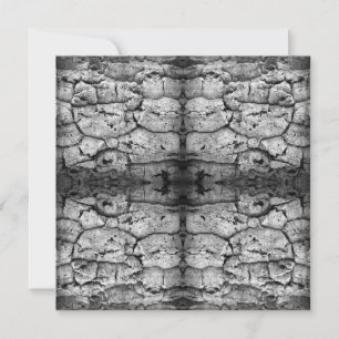 Tarjeta Foto en blanco y negro de corteza de árbol de cerc