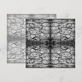 Tarjeta Foto en blanco y negro de corteza de árbol de cerc