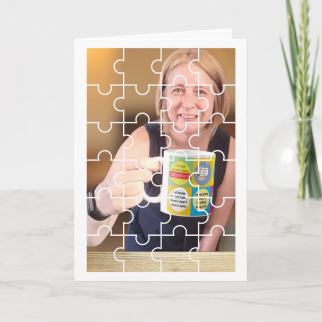 Tarjeta Foto en jigsaw card, Happy Birthday puzzler (Anverso)