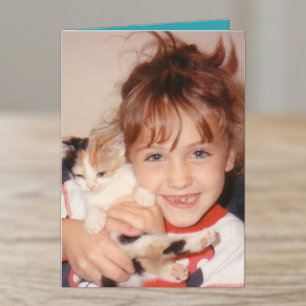 Tarjeta Foto especial de cumpleaños de la sobrina turquesa