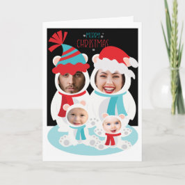 Tarjeta Foto Familia de Osos Polares Personalizada de Navi