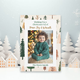 Tarjeta Foto familiar | Árbol de Navidad personalizado