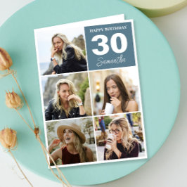 Tarjeta Foto feliz cumpleaños | Collage Cualquier Edad