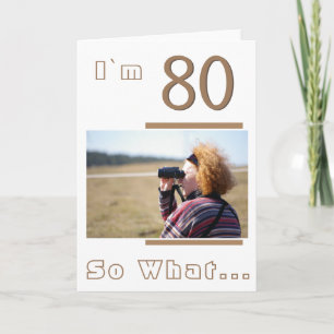 Tarjeta Foto Inspiradora de cumpleaños 80
