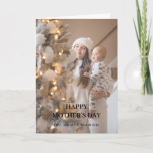 Tarjeta Foto Mejor Mamá Día de la Madre Minimalista Modern