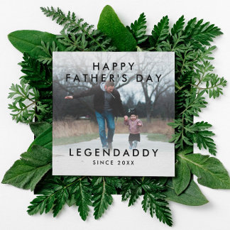 Tarjeta Foto minimalista de Legendent Dads