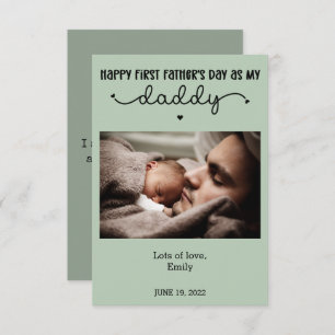 Tarjeta Foto Minimalista del Día del Primer Padre del pers
