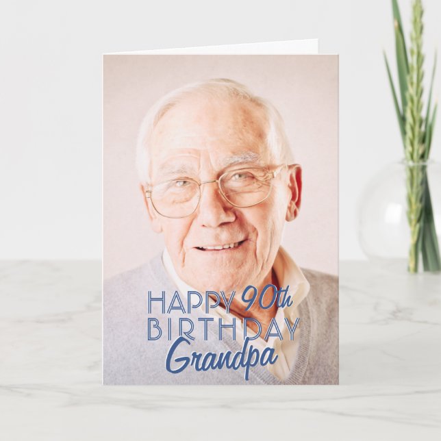 Tarjeta Foto moderna Abuelo Feliz cumpleaños (Anverso)