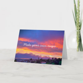 Tarjeta Foto moderna del atardecer para hacer su propio gu