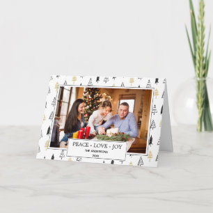 Tarjeta Foto moderna del navidad de la alegría del amor de