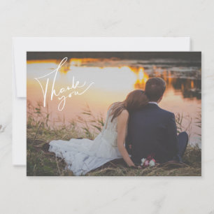 Tarjeta Foto Moderna Simple Gracias Boda