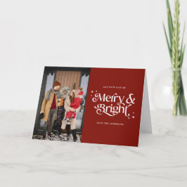 Tarjeta Foto Navidades Merry & Bright Mínimas