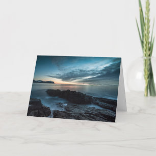 Tarjeta Foto paisajista de la costa noruega de Lofoten