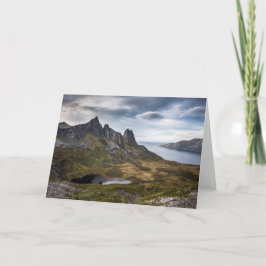 Tarjeta Foto paisajística de la isla de Senja en Noruega
