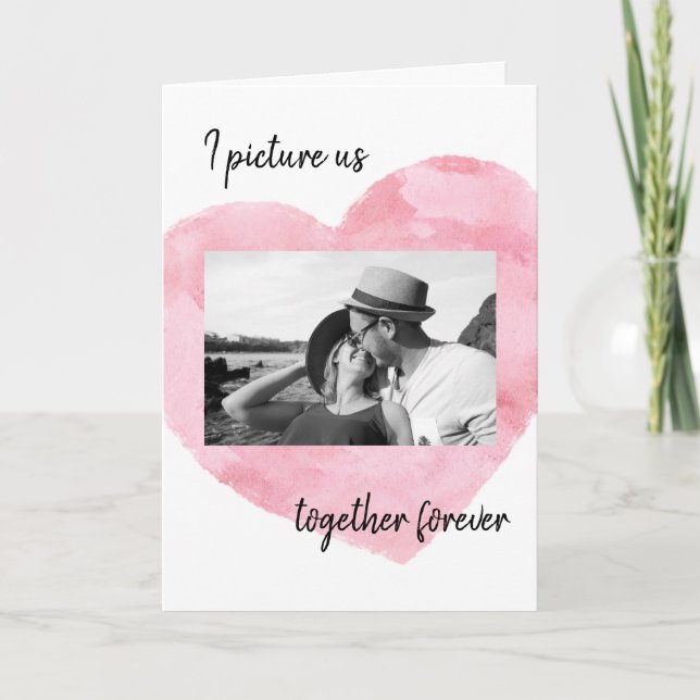 Tarjeta Foto Parejas Amor Aniversario Boda Valentine (Anverso)
