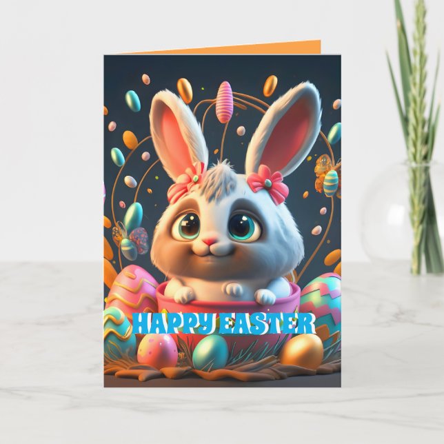 Tarjeta Foto personalizada de Conejo de Conejo de Conejo d (Anverso)