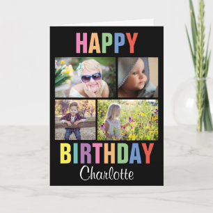 Tarjeta Foto personalizada de cumpleaños feliz