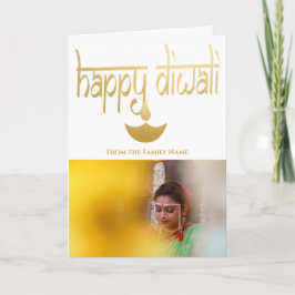 Tarjeta Foto Personalizada de Diwali Feliz