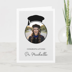 Tarjeta Foto personalizada de graduación de doctorado mode