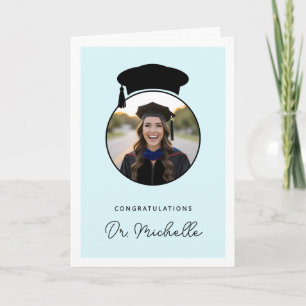 Tarjeta Foto personalizada de graduación de doctorado mode