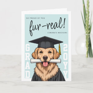 Tarjeta Foto personalizada de graduación de perro retrieve