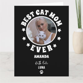 Tarjeta Foto personalizada de la mejor madre de gato de to