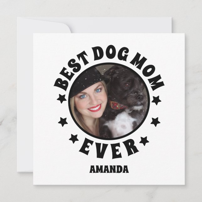 Tarjeta Foto personalizada de la mejor madre del perro de  (Anverso)