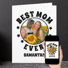 Tarjeta Foto personalizada de la mejor mamá del mundo para