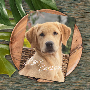 Tarjeta Foto personalizada de mi mejor amigo con huella de