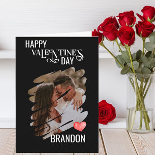 Tarjeta Foto personalizada de Scratch Photo Moderno Monogr