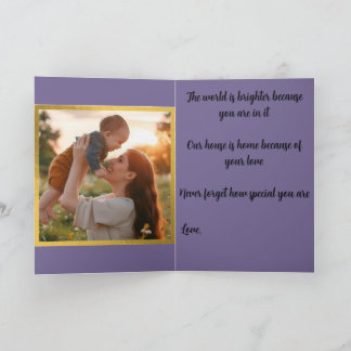Tarjeta Foto personalizada día de la madre