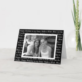 Tarjeta Foto personalizada Feliz cumpleaños a mi hermana