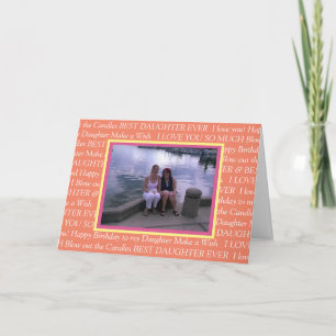 Tarjeta Foto personalizada Feliz cumpleaños a mi hija
