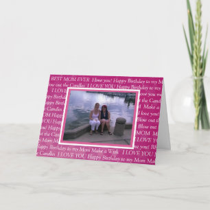 Tarjeta Foto personalizada Feliz cumpleaños a mi mamá