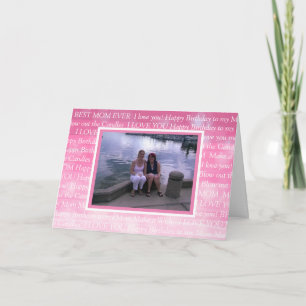 Tarjeta Foto personalizada Feliz cumpleaños a mi mamá