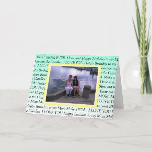 Tarjeta Foto personalizada Feliz cumpleaños a mi mamá