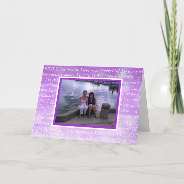 Tarjeta Foto personalizada Feliz cumpleaños a mi mamá (Anverso)