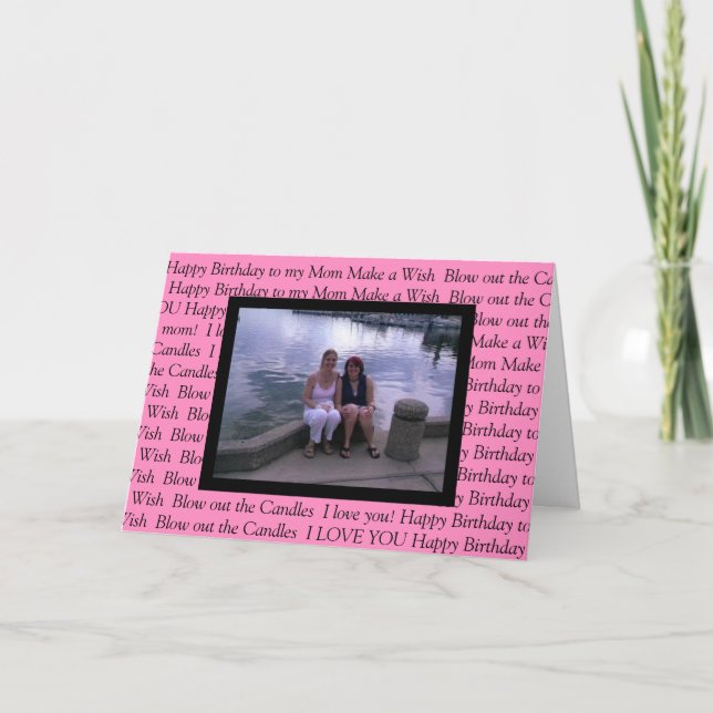 Tarjeta Foto personalizada Feliz cumpleaños a mi mamá (Anverso)