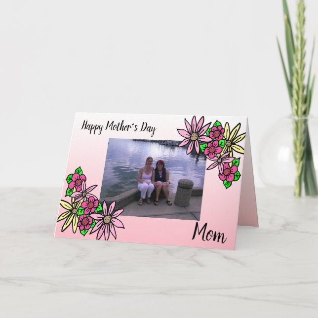 Tarjeta Foto personalizada Feliz Día de la Madre (Anverso)