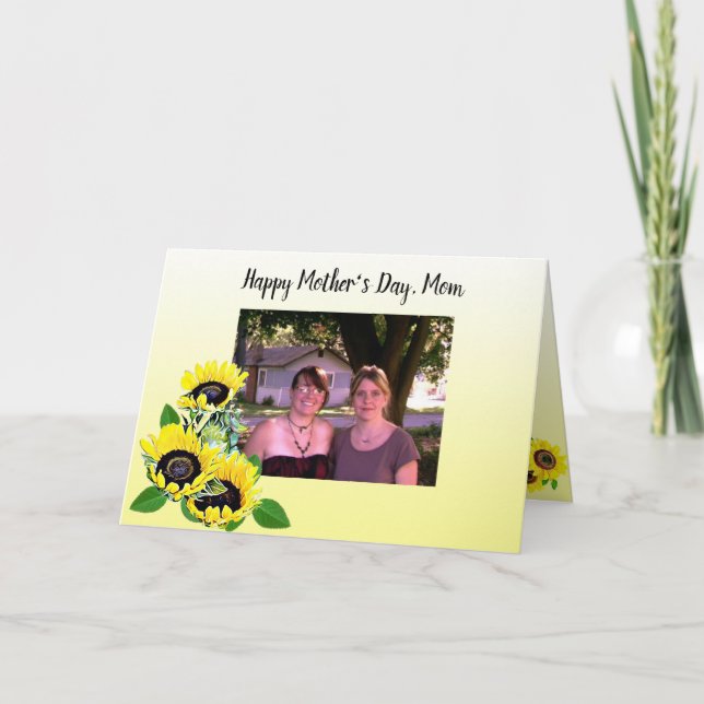 Tarjeta Foto personalizada Feliz Día de la Madre (Anverso)