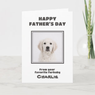 Tarjeta Foto personalizada Feliz Día del Padre Perro
