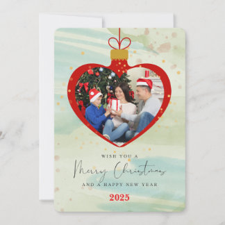 Tarjeta Foto Personalizada Feliz Navidad y Feliz Año Nuevo