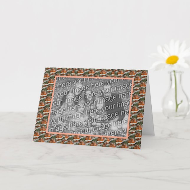 Tarjeta Foto personalizada floral de capullo de rosa meloc (Planta pequeña)