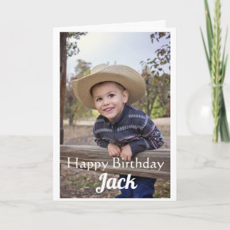 Tarjeta Foto personalizada. Hijo. Cumpleaños.