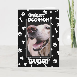 Tarjeta Foto Personalizada Mejor Mamá Perro Siempre Día de
