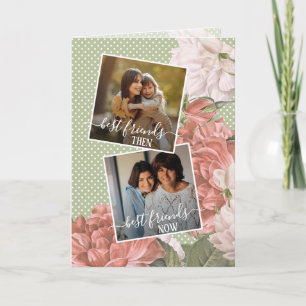 Tarjeta Foto personalizada Mejores Amigas Cita Primavera R