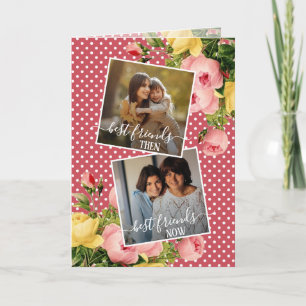 Tarjeta Foto personalizada Mejores Amigas Cita Primavera R