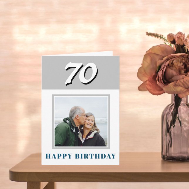 Tarjeta Foto Personalizado de cumpleaños 70 personalizada (Subido por el creador)
