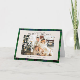 Tarjeta Foto: Personalizado de Navidades Rústicos Tartán