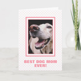 Tarjeta Foto personalizado: Día de la madre, perro de polk